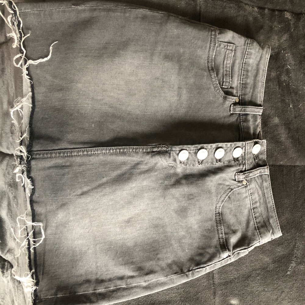 PacSun High-waisted grey jean skirt